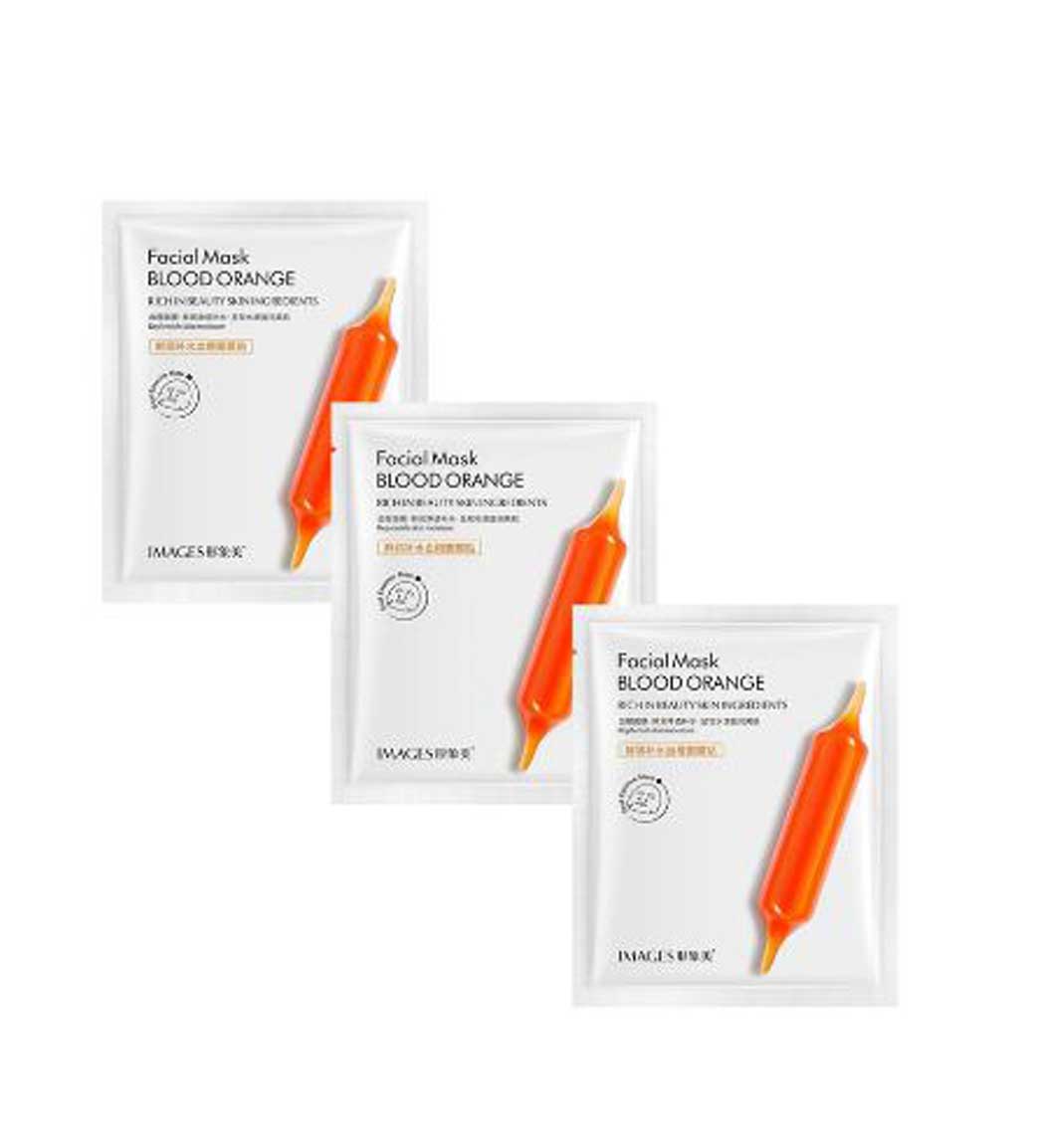 پک 3 عددی ماسک صورت مدل پرتقال خونی ایمیجز نمای ۲