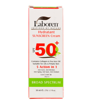 کرم ضد آفتاب بی رنگ لابورن با SPF50 مناسب پوست چرب و جوش دار حجم 50 میلی لیتر - 03