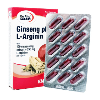 کپسول جینسینگ پلاس ال-آرژنین بسته 30 عددی یوروویتال