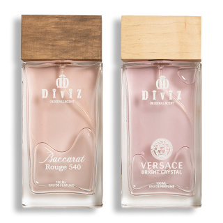 پک 2 عددی ادوپرفیوم مدل Baccarat Rouge حجم 100 میلی لیتر و VERSACE Bright Crystal حجم 100 میلی لیتر دیوایز