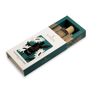 عطر جیبی زنانه و مردانه مدل Russian Leather حجم 50 میلی لیتر صندل - 02