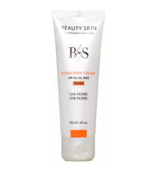 کرم ضد آفتاب رنگی بیوتی اسکین با SPF50 مناسب پوست چرب و مستعد آکنه حجم 50 میلی لیتر
