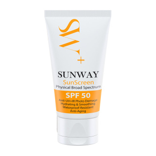 کرم ضد آفتاب فیزیکال بدون رنگ با SPF50 حجم 50 میلی لیتر سان وی