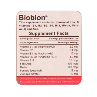 ویال خوراکی مدل Biobion بسته 10 عددی زیست تخمیر - 02