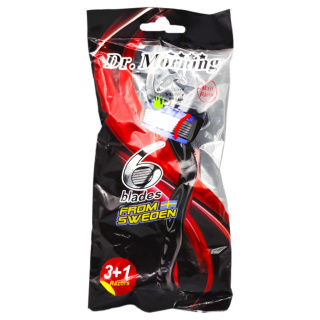 خودتراش دکتر مورنینگ مدل 6Blades M بسته 4 عددی