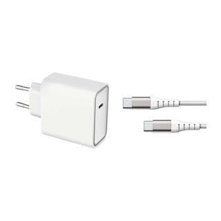 شارژر دیواری فشرده فورس مدل 65 وات USB C PD با کابل 2 متری