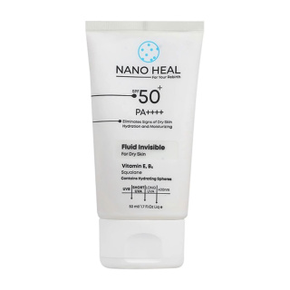 ضد آفتاب فلوئیدی بی رنگ مناسب پوست خشک با SPF50 حجم 50 میلی لیتر نانوهیل