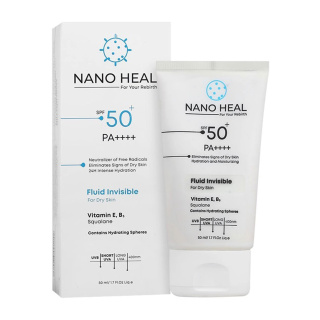 ضد آفتاب فلوئیدی بی رنگ مناسب پوست خشک با SPF50 حجم 50 میلی لیتر نانوهیل - 01