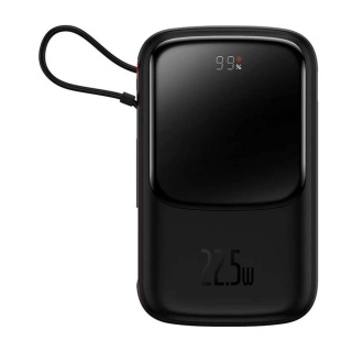 پاوربانک بیسوس مدل Qpow PRO PPQD060101 ظرفیت 10000 میلی آمپر ساعت و توان 22.5W