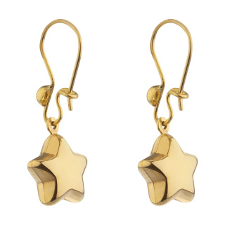 گوشواره طلا 18 عیار زنانه مدل ME1069 طرح ستاره 3 بعدی - 01