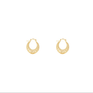 گوشواره 18 عیار حلقه هرم بیضی