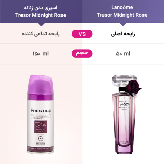 اسپری بدن زنانه Tresor Midnight Rose حجم 150میل پرستیژ - 01