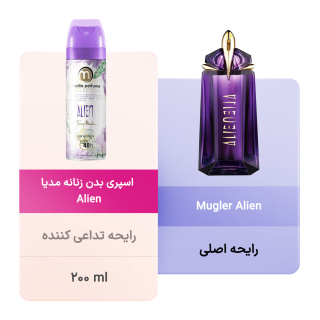 اسپری بدن زنانه Alien حجم 200میلی لیتر مدیا - 02