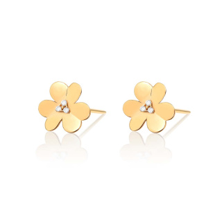 گوشواره طلا 18 عیار گل ونکلیف فلور