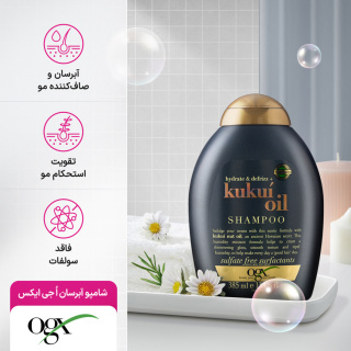 شامپو آبرسان و صاف کننده مو حاوی روغن کوکوی فاقد سولفات حجم 385میلی لیتر ا جی ایکس - 03