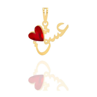 پلاک طلا 18عیار زنانه مدل عشق11
