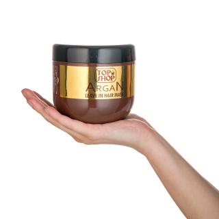 ماسک مو رطوبت رسان بدون آبکشی حاوی روغن آرگان مناسب موهای رنگ شده و آسیب دیده حجم 500 میلی لیتر تاپ شاپ - 03