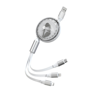 کابل تبدیل USB به USB-C و microUSB و لایتنینگ پرووان مدل PCC128R