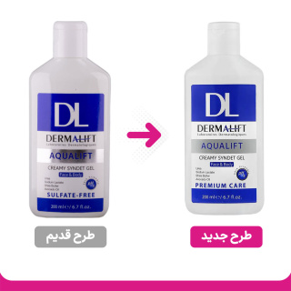 ژل شستشوی کرمدار پوست سیندت ژل آکوالیفت 200میل درمالیفت - 01