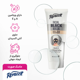 ماسک صورت حاوی کربن فعال 75میل رینوزیت - 04