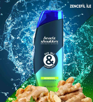 شامپو سر و بدن خنک کننده و طراوت بخش هد اند شولدر مدل Refreshing حجم 360 میلی لیتر - 01