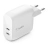 شارژر دیواری شارژ سریع دو پورت USB-C 40 وات مدل WCB006vfWH بلکین
