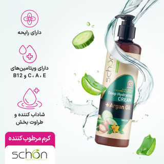 کرم مرطوب کننده پمپی آلوئه ورا و خیار 300میل شون - 02