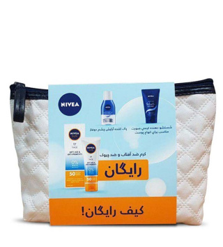 پک شوینده، پاک کننده 2 فاز چشم با کرم ضد آفتاب و کیف رایگان نیوا