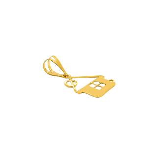 آویز گردنبند طلا 18 عیار زنانه طرح خانه کد MM2358 - 01