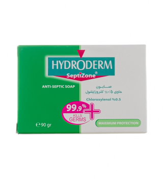 صابون ضدعفونی کننده هیدرودرم حاوی 0.5 درصد کلروزاینلول وزن 90 گرم - 02