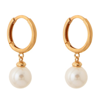 گوشواره طلا 18 عیار مدل مروارید کد E865