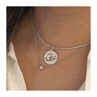 گردنبند آویز مدل تک گوی کوچک این درج - 01