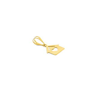 آویز گردنبند طلا 18 عیار زنانه طرح خانه و قلب کد MM2360 - 01