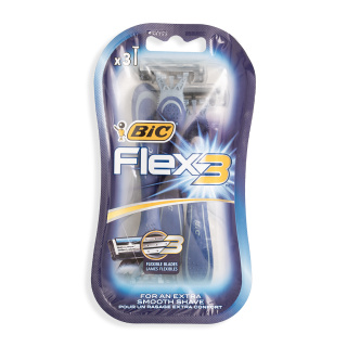 خودتراش سه تیغه مدل Flex3 بلیستر 3 عددی بیک