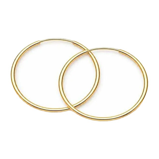 گوشواره حلقه ای طلا 18 عیار مدل مینیمال سپینود گالری