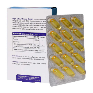 کپسول نرم ژلاتینی امگا 3 مدل High DHA بسته 30 عددی ویواتیون - 01