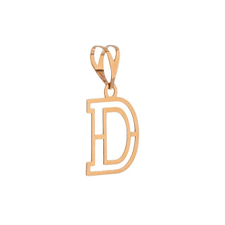 آویز گردنبند طلا 18 عیار زنانه طرح D مدل MM2104 - 01