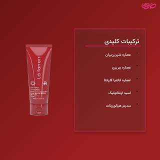 ضد آفتاب و ضد لک رنگی لافارر SPF40 مناسب پوست چرب و آکنه دار حجم 40 میلی لیتر - 03
