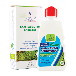 شامپو سائوپالمتو مدل Nela Herbal مناسب انواع مو حجم 200 میلی لیتر لابراتوار نلا - 01