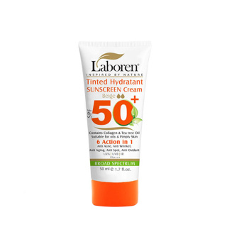 کرم ضد آفتاب رنگی لابورن با SPF50 مناسب پوست چرب حجم 50 میلی لیتر