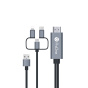 کابل تبدیل HDMI به USB-C و microUSB و لایتنینگ مدل PCH70