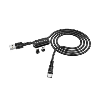 کابل شارژ USB-A TO IPHONE و MICRO و USB-C مدل U98 هوکو - 01