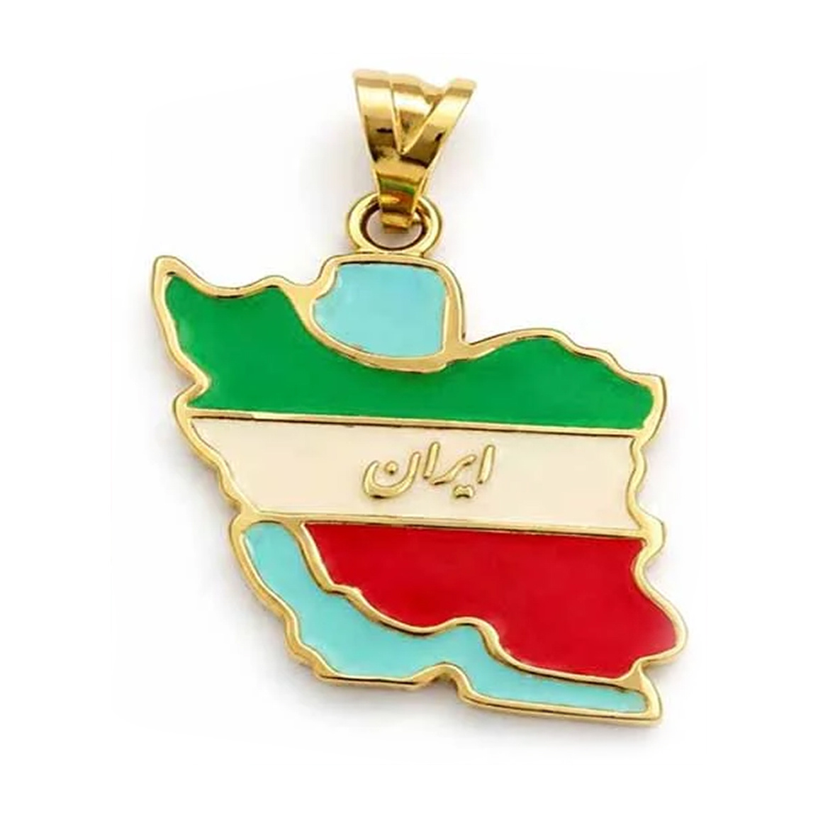 آویز طلا 18 عیار طرح پرچم ایران