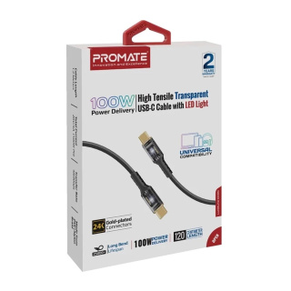 کابل USB-C به USB-C پرومیت مدل LUCIDLINE-CC120 - 01