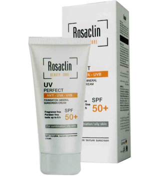 کرم ضد آفتاب بی رنگ رزاکلین با SPF50 مناسب پوست مختلط و چرب حجم 40 میلی لیتر