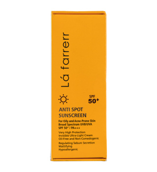 کرم ضد آفتاب و ضد لک بی رنگ مدل SPF50 مناسب پوست چرب و آکنه دار حجم 40 میلی لیتر لافارر - 05