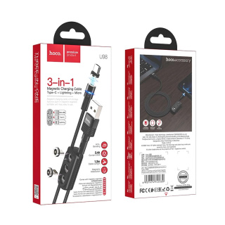 کابل شارژ USB-A TO IPHONE و MICRO و USB-C مدل U98 هوکو - 02