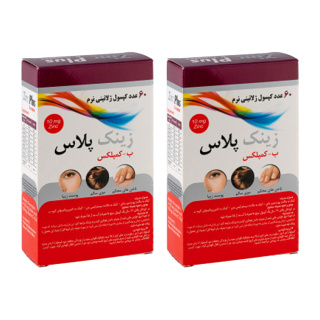 پک دو عددی کپسول زینک 10 میلی گرم و ویتامین های گروه B ب کمپلکس بسته 60 عددی دانا