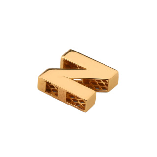 آویز گردنبند طلا 18 عیار زنانه طرح حرف N کد MM2144 - 03
