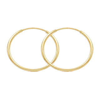 گوشواره حلقه ای طلا 18 عیار مدل ساده